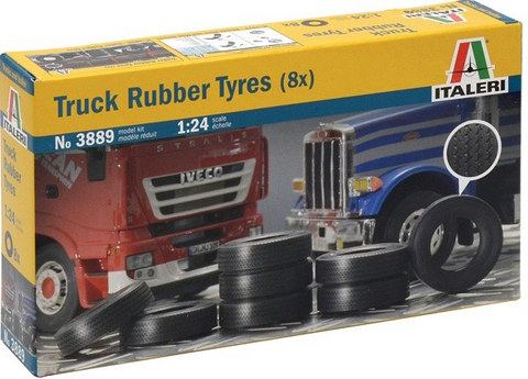 Truck Rubber Tyres (8kpl)  1/24