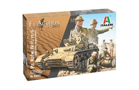 El Alamein 1942, PzKpfw IV Ausf.F1/F2/G & 9 Figures  1/35