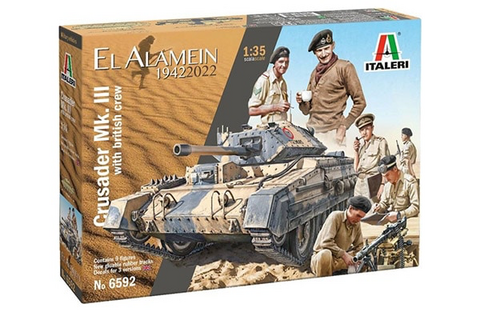 El Alamein 1942, Crusader Mk.III Tank & 9 Figures  1/35