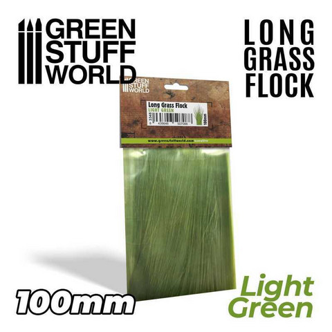 Long Grass Flock 100mm Light Green