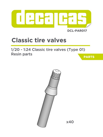 1/20-1/24 Tire Air Valve Classic  (40pcs) Resin  1/20-1/24