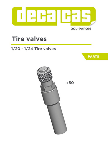 Tire Air Valve (50pcs) Resin  1/20-1/24