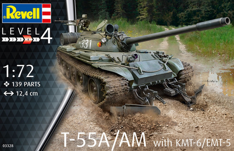 Soviet T-55A/AM with KMT-6/EMT-5  1/72