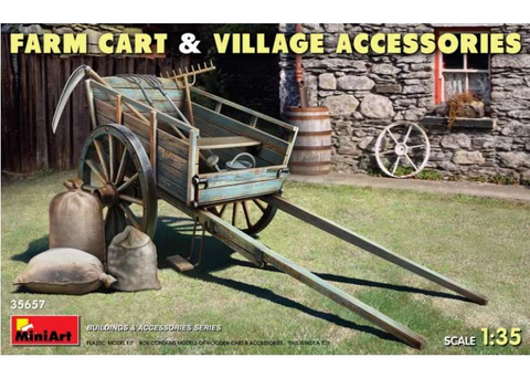 Farm Cart with Village Accessories  1/35