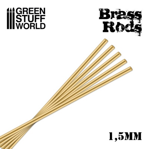 Round Brass Rods ø 1.5mm (5pcs)