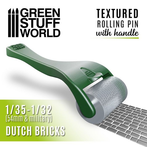 Rollin Pin with Handle ’Dutch Bricks’