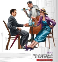 French Civilians in Cafe 1930-40s  1/35