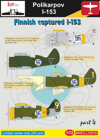 Polikarpov I-153 - Finnish captured I-153 Part 4  1/72