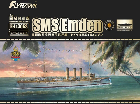 SMS Emden WWI German Cruiser Deluxe Edition  1/700