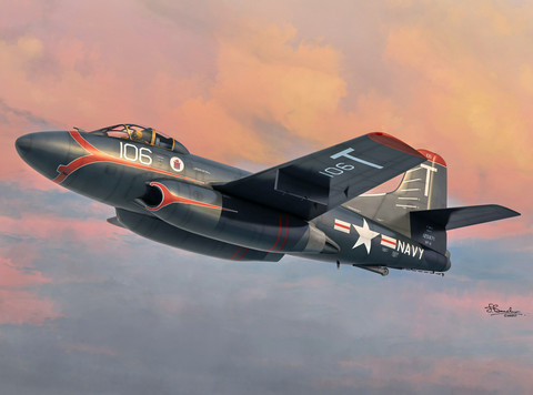 Douglas F3D-2 Skyknight over Korea & Red Rippers  1/72