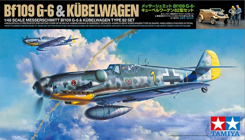 Messerschmitt Bf109 G-6 & Kübelwagen Type 82 Set  1/48