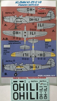 Decals for Klemm KL-25 DVII Finnish Service  1/72