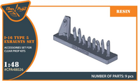 I-16 Type 5 Resin Exhausts  1/48