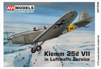 Klemm 25d VII in Luftwaffe Service  1/72