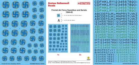 Finnish Air Force Swastikas and Serials 1944-45  1/32