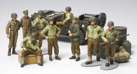 WWII US Infantry at Rest with Jeep  1/48
