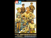 WWII US Infantry at Rest with Jeep  1/48