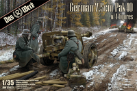 German 7.5cm Pak40  with 4 Figures