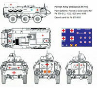 Pasi siirtokuva-arkki #23 Finnish ambulance