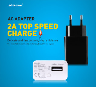 Nillkin 10W USB A laturi - Musta