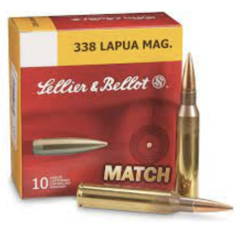 Sellier & Bellot 338 Lapua Mag.  MATCH  HPBT 250 gr