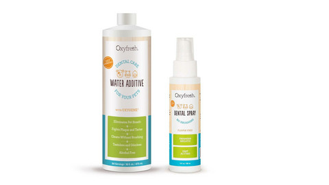 PAKETTIHINTA -10% Oxyfresh Water Additive Hammasliuos 473 ml + Oxyfresh Dental Spray Hammassuihke 89 ml