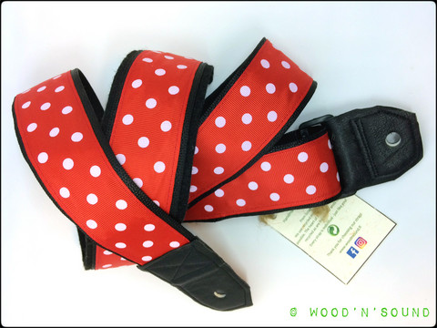 Guitar Strap Wood’n’sound Polka Dudette Red (new)