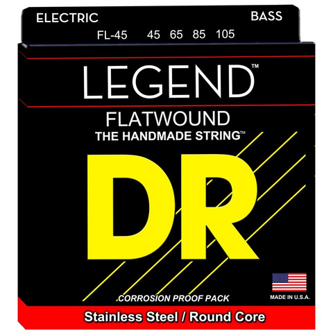 DR Strings Legend FL-45 (45-105) Flatwound Hiottu