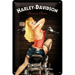 Metal Sign, Harley-Davidson Biker Babe 2, 20x30 cm (NEW)