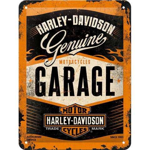 Metal Sign, Harley-Davidson Garage 15x20 cm (NEW)