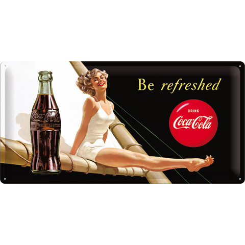 Seinäkyltti, Coca-Cola Be refreshed 25x50 cm (UUSI)
