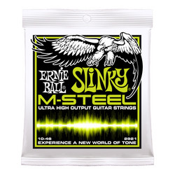 Ernie Ball 2921 M-Steel Slinky 10-46 sähkökitaran kielet (uusi)