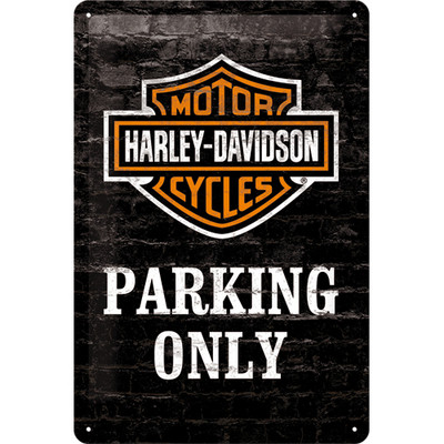 Seinäkyltti, Harley-Davidson parking only 20 x 30 cm (UUSI)