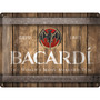 Seinäkyltti 30 x 40 cm Bacardi - Wood Barrel Logo (UUSI)