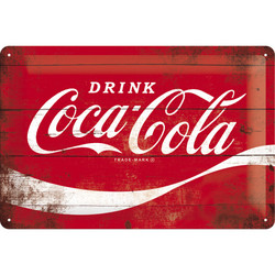 Metal Wall Sign, Coca-Cola Logo 20 x 30 (NEW)