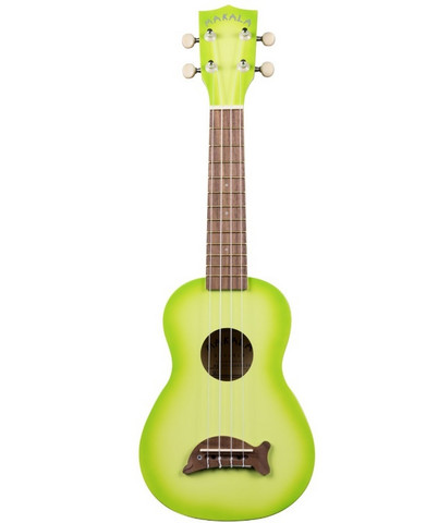 Kala Dolphin Bridge Green Apple Burst sopraanoukulele (uusi)