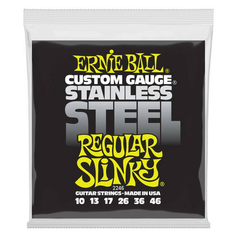 Ernie Ball 2246 Stainless Steel Regular Slinky 10-46 (new)
