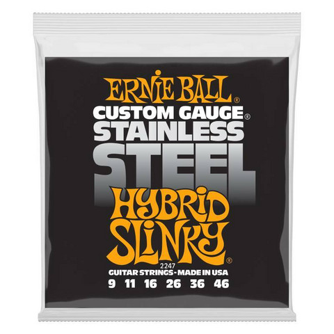Ernie Ball 2247 Stainless Steel Hybrid Slinky 9-46 (uusi)