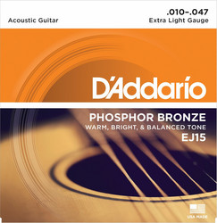 Acoustic Guitar strings EJ15 010-047 bronze (new)
