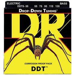 DR Strings DDT5-55 (55-135) 5-kielisen basson kielet (uusi)