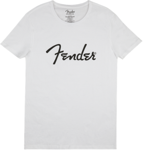 Fender® Spaghetti logo t-paita valkoinen XL-koko (uusi)