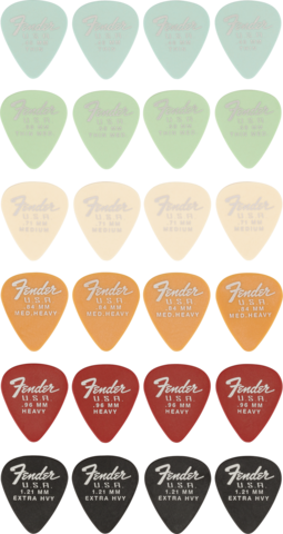 Fender Dura-Tone 351 Picks 24 Mix (new)