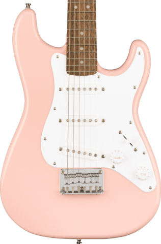 Squier Mini Stratocaster Shell Pink sähkökitara (uusi)