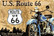 Kilpi 20x30 Route 66 sininen moottoripyörä (uusi)