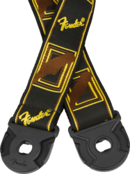 Fender Quickgrip Secure kitarahihna ruskea-musta-keltainen (uusi)