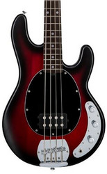 Sterling By Music Man SUB RAY4 Ruby Redburst sähköbasso (uusi)