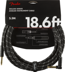 Fender Deluxe Black Tweed 18 ft johto 5,5 m Straight/Angle (uusi)