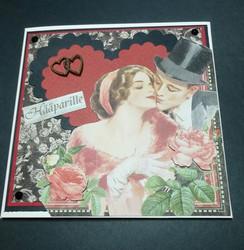 Handmade nostalgic wedding card
