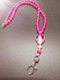 Pink heart key chain