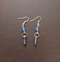 Blue stone beads earrings